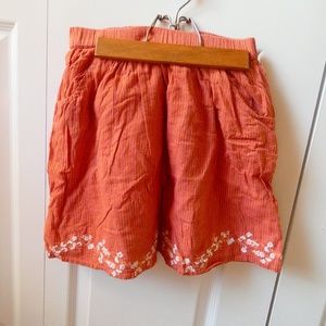 Garnet Hill Kids Embroidered Skirt Size L